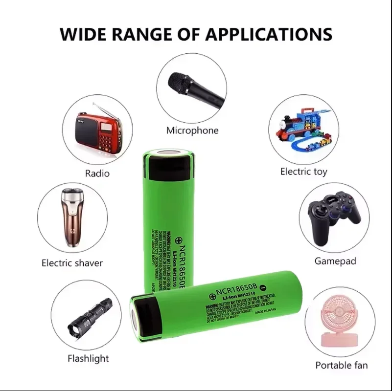 2025 nueva batería 18650 3,7 V 3400mAh batería recargable se puede utilizar para linterna cepillo de dientes eléctricoCameraToy 34B NCR18650B