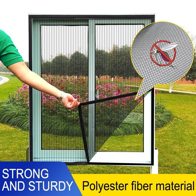 Indoor Insect Fly Mosquito Window Screen Mosquito-prevention Net Adjustable Summer Curtain Insect-resistant Window Mesh for Home
