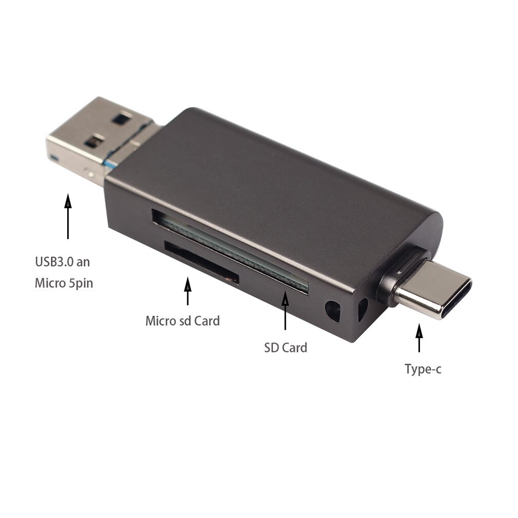 3-- in- -1 type c otg-kaartlezer met vrouwelijke usb-interface voor pc usb 3.0- lezer tf-geheugenkaartlezeradapter computerbenodigdheden
