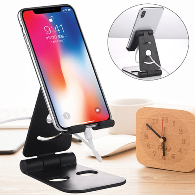 Universal Adjustable Mobile Phone Holder for iPhone Huawei Xiaomi Plastic Phone Stand Desk Tablet Folding Stand Desktop