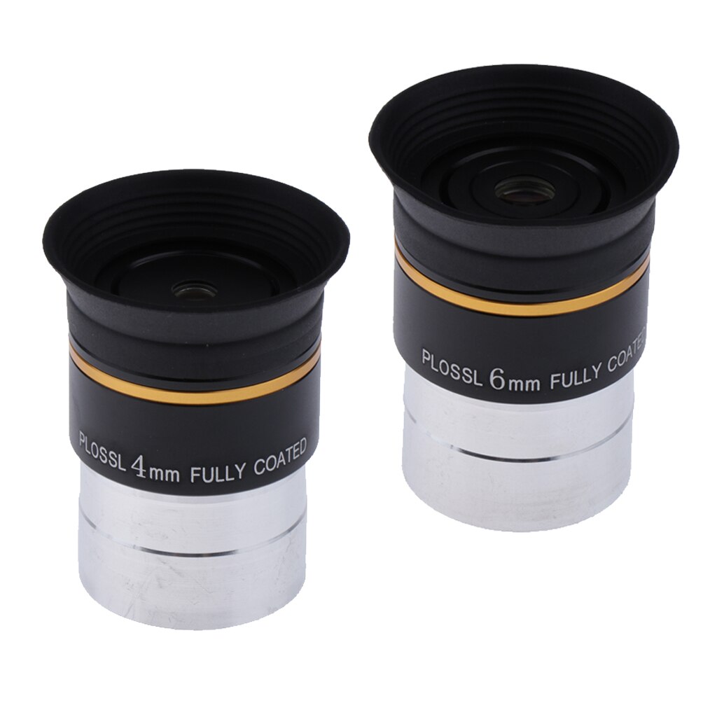 Lentes oculares PLOSSL para telescopio astronómico, 4/6mm, 1,25 &quot;, 50mm, 2 uds.