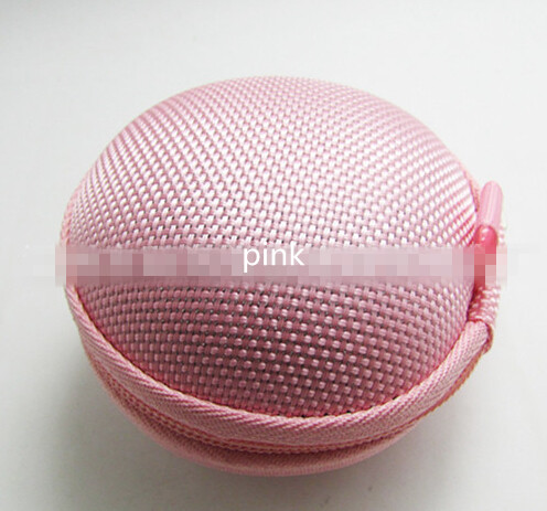 Monedero redondo de almacenamiento rígido para auriculares, auriculares, tarjetas SD, TF, mini bolsa V1711: 1