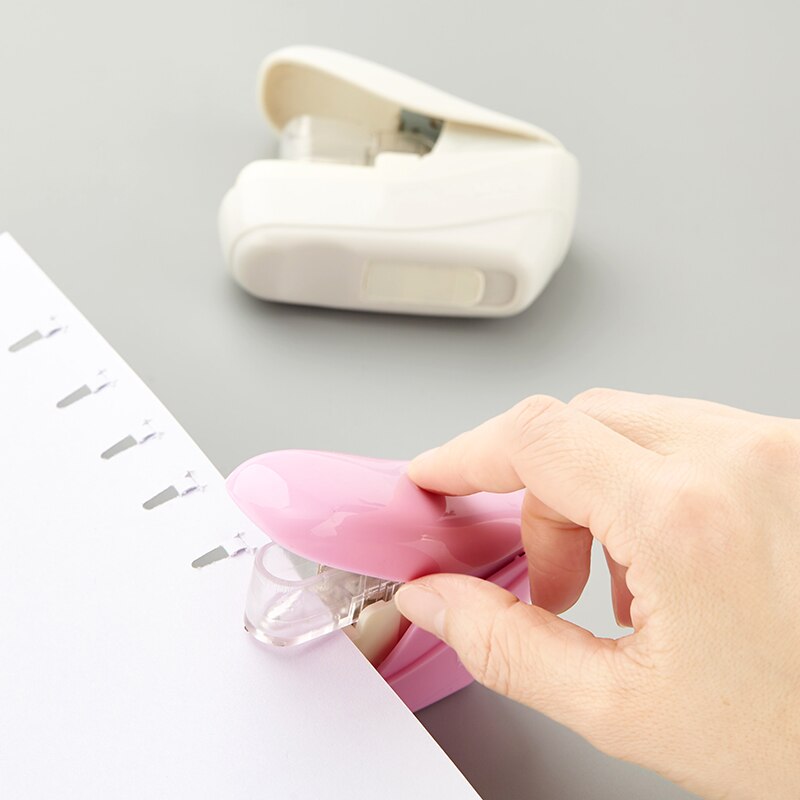 M&amp;G Cute Eco-friendly Stapleless Stapler without stapless staple-free Mini Kawaii Paper staple Free Stapling for School Office