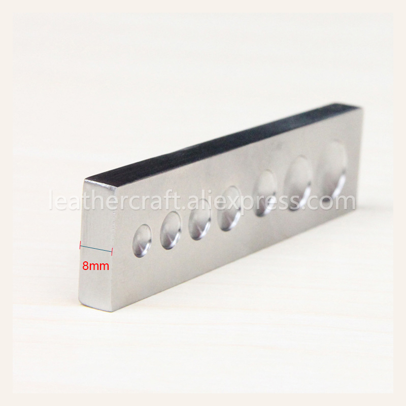 1piece Stainless Steel 7 in One Bottom Plate Poppers Snap Button Rivets Setter Punch Die Base Leather Craft DIY Hand Tool