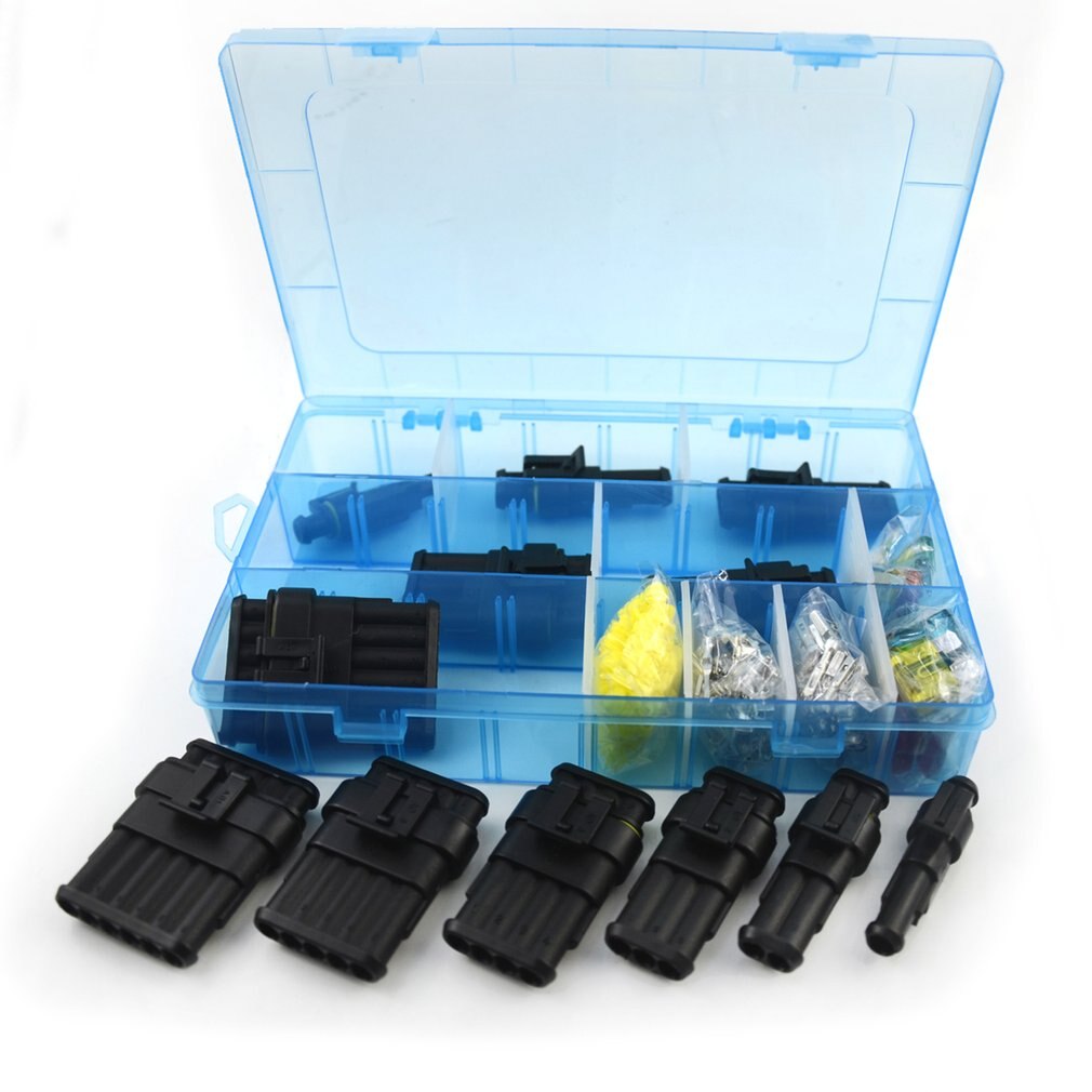 Medium Size Waterproof Terminal Connector Silicone Sealed Electrical Connector Plug Fuse Box Set For Car Motorcycle Truck Boat