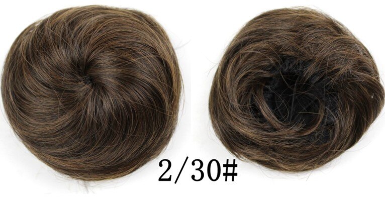 Vreugde &amp; Beauty 16 Kleur Krullend Chignon Hittebestendige Synthetische Clip In Hair Extensions Diameter 12 Cm Voor Vrouwen: T1B/30