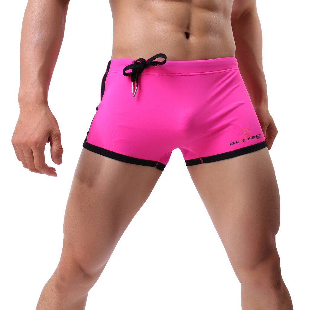 Mannen Zomer Pure Kleur Mode Platte Hoek Strand Sport Zwemmen Broek mannen zwembroek voor zwemmen zwembroek