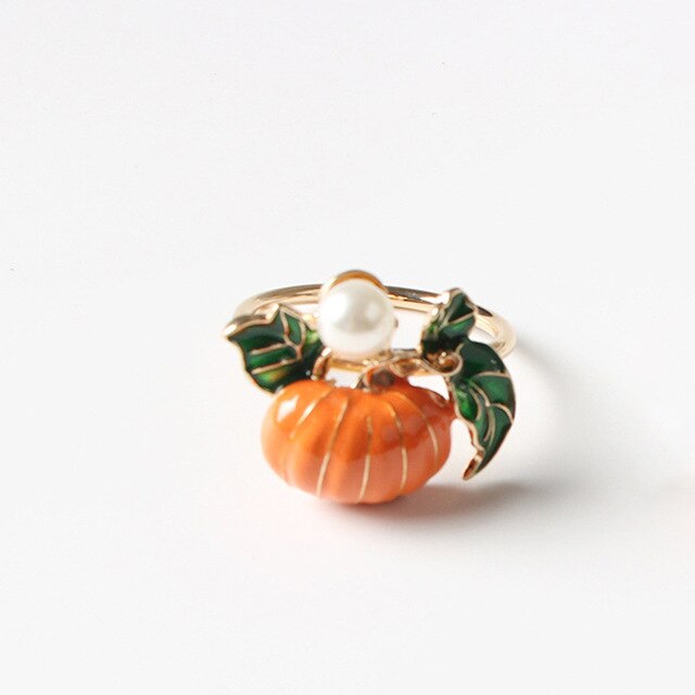 Lemon Grape Pumpkin Green Leaf Fruit Napkin Buckle Napkin Ring Wedding Napkin Buckle Dinner Party Wedding Hotel Home Decor: Pumpkin gold