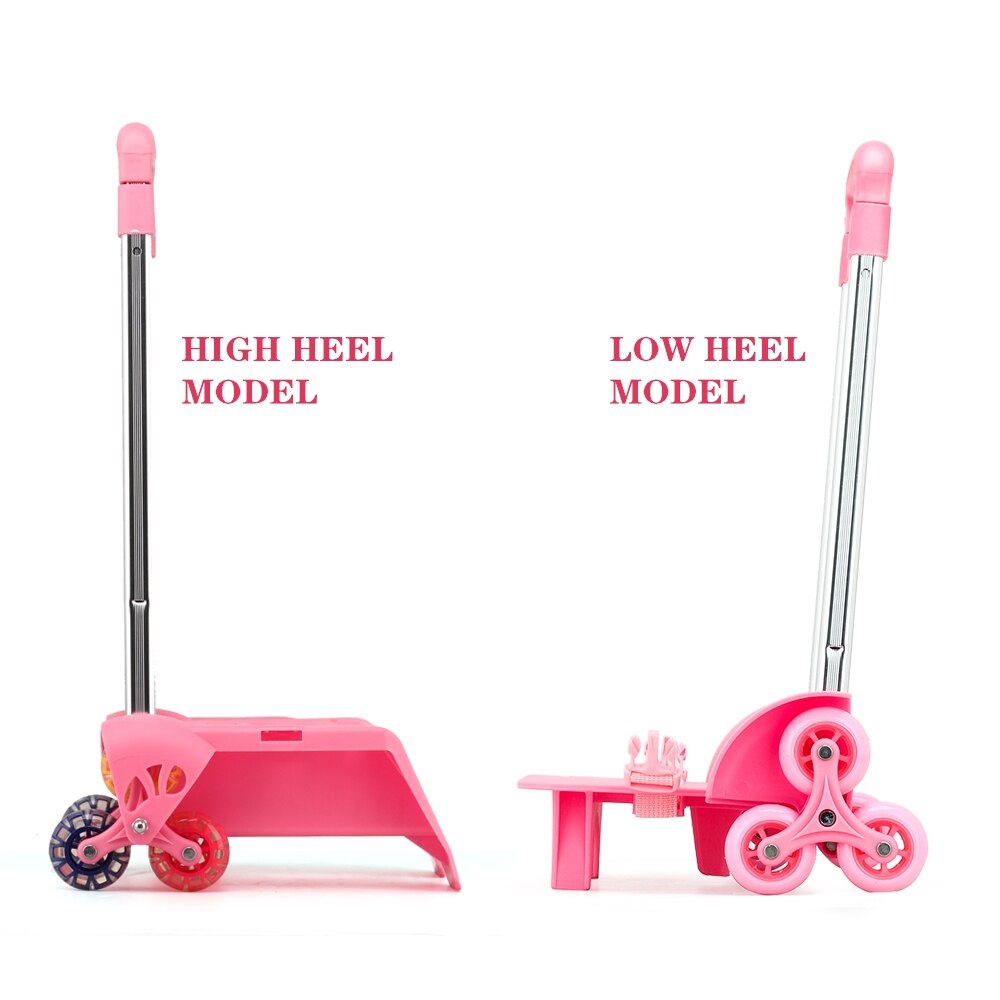 B-LIFE Rolling Backpack Trolley for Girls and Boys Rolling Backpack Bowknot Primary Schoolbag Trolley Bag Wheeled Backpack