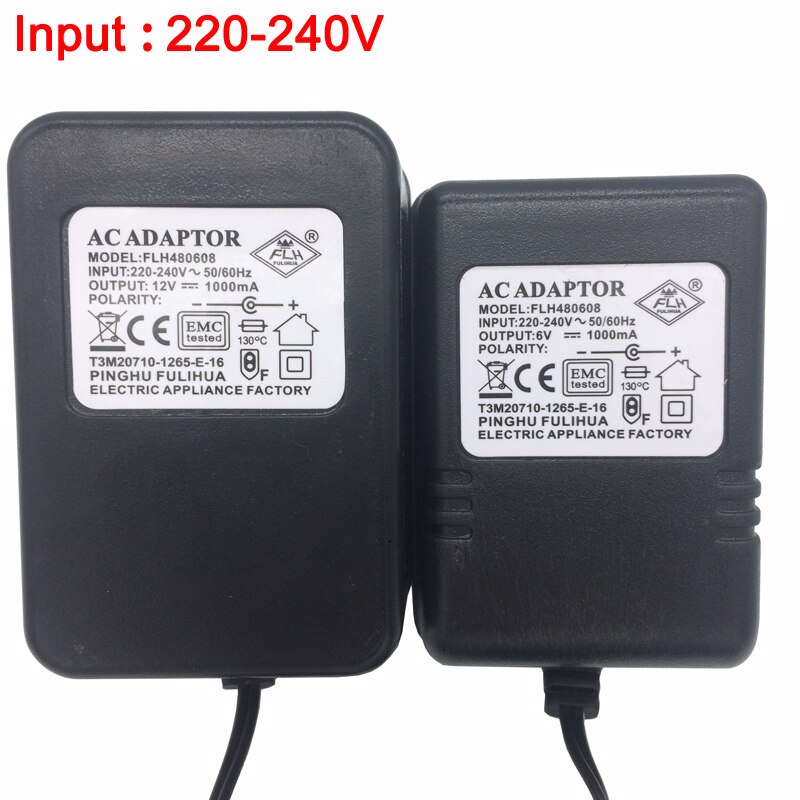 Niños vehículo eléctrico 12V 12V cargador 1000mA bebé adaptador de batería de automóvil 6V 1000mA... chico coche eléctrico cargador de enchufe europeo