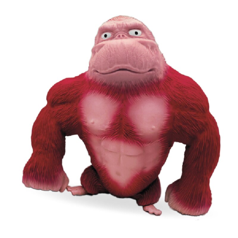 Grand jouet spongieux géant anti-stress, singe, orang-outan, pour adultes et enfants, doux et amusant: Red