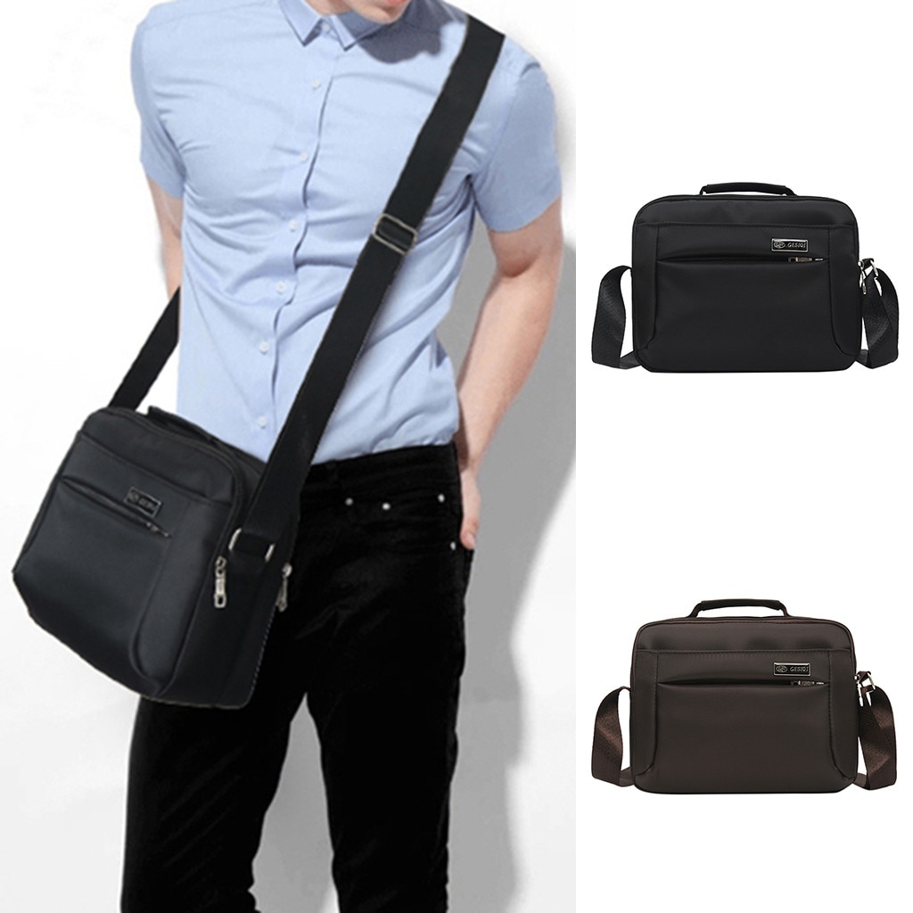 Aktentasche Herrenmode Casual Feste Farbe Business Schulter Tasche Außen Messenger Bags