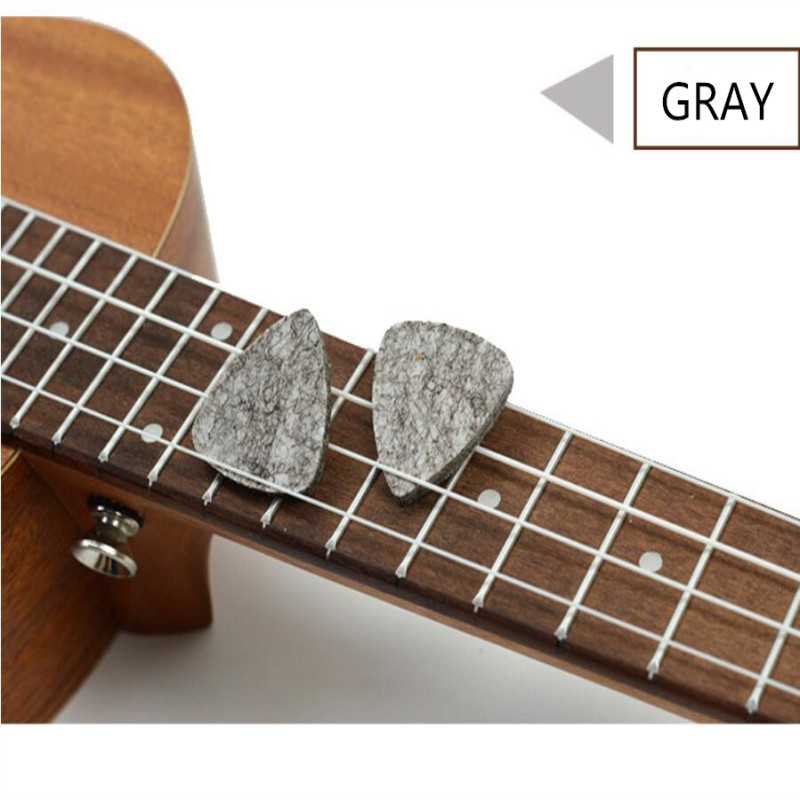 5 teile/los Ukulele wählen Bunte Weiche Filz Plektrum Vermittler Spezielle-förmigen Filz Pad wählt Gitarre Musical Instrument Zubehör: grau  5Stck