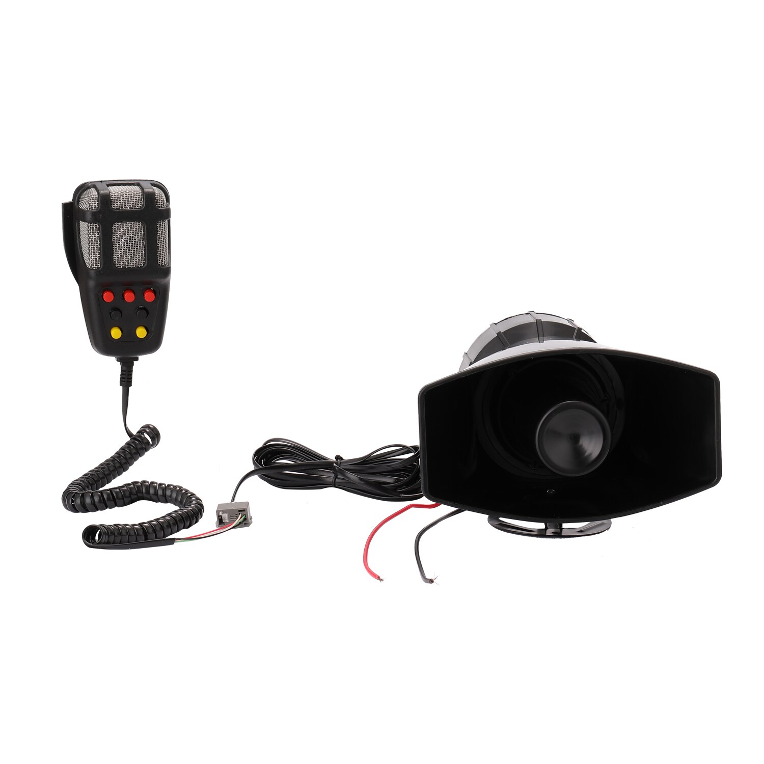 Tonalité sonore de voiture sirène d'urgence | Pour voiture, klaxon de sirène, micro, système de haut-parleurs PA, amplificateur d'urgence, haut-parleur 12V 80W 200dB