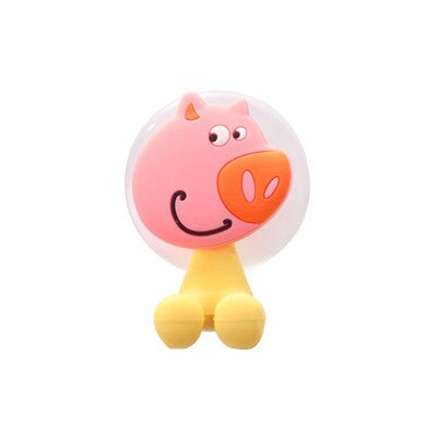 Tandenborstelhouder Zuig Cartoon Dier Tandpasta Opbergrek Tandenborstel Dispenser Badkamer Organizer Accessoires: pig