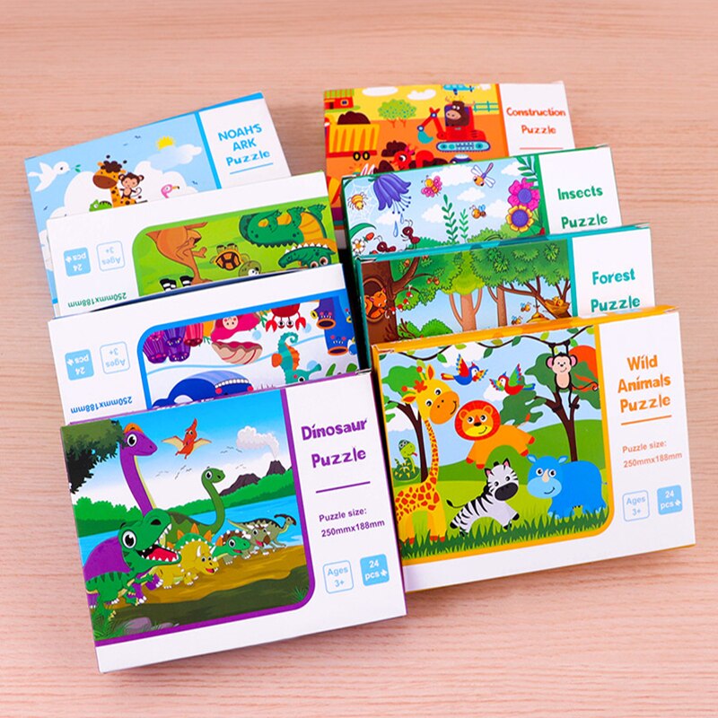 8 Stijl Dieren Papier Legpuzzels Educatief Puzzel Voor Kinderen Kinderen Speelgoed Brain Training Games Speelgoed Voor Kinderen Baby Cadeau