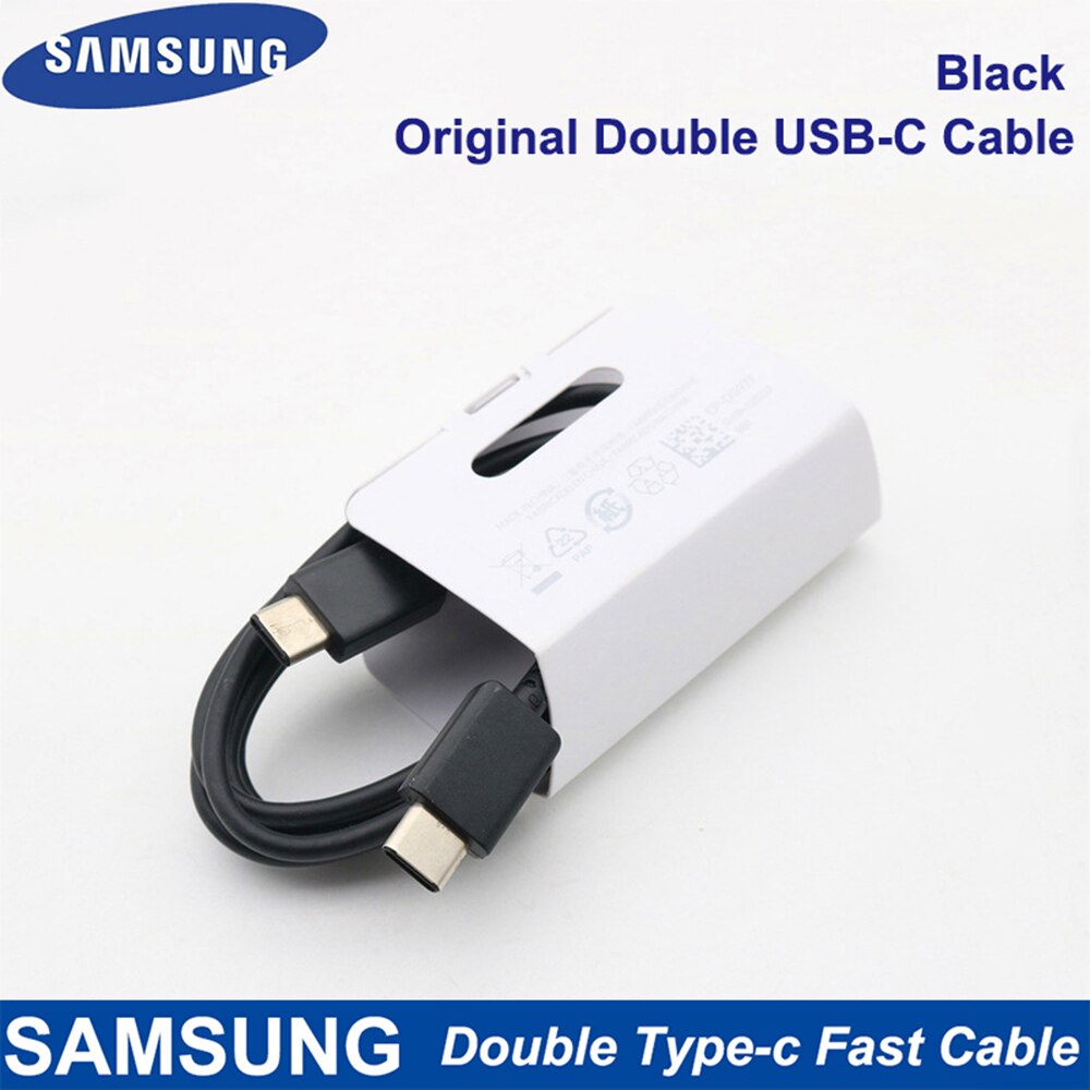 Original Samsung Note 20 Ultra 25W Charger Surper Fast Charge USB Type C Pd PPS Quick Charging For Galaxy Note 20 10 S21 S20 5G: Only Balck Cable