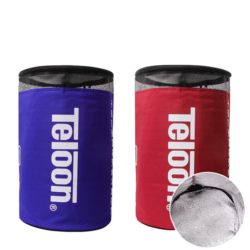 Pelotas de tenis Teloon, bolsa de cubo, accesorios de tenis de un solo hombro grueso, paquete de barriles, carga fácil, capa de aislamiento de 100 bolas