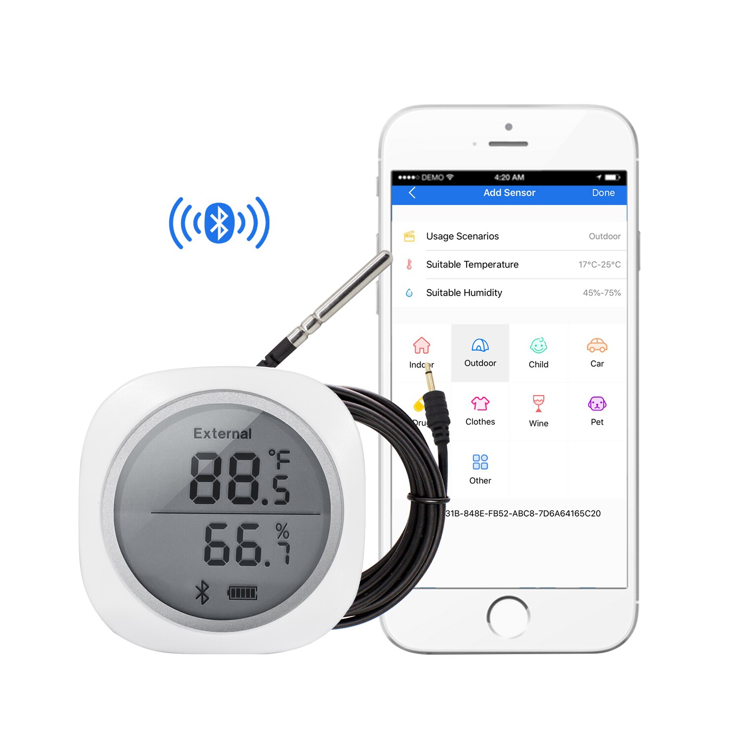 INKBIRD IBS-TH1 Plus Thermometer Hygrometer Wireless Bluetooth Outdoor Thermometer Smart Home Temperature and Humidity Sensor