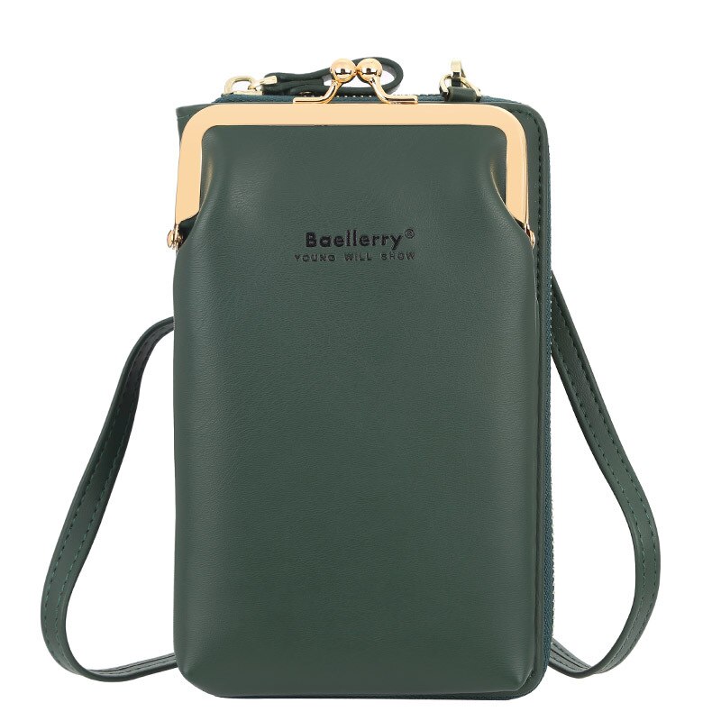 Bolso pequeño para mujer y niña, bandolera para teléfono móvil, informal, bolso cruzado: green