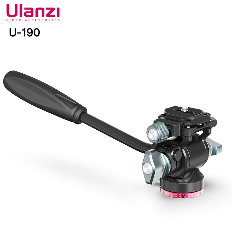 Ulanzi-Cabezal de trípode panorámico U-190, cabezal de vídeo hidráulico fluido para trípode, monopié, soporte para cámara móvil SLR DSLR