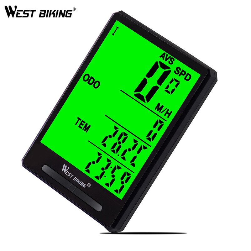 Mountainbike accessoires draadloze codemeter groot scherm engels waterdichte lichtgevende snelheidsmeter snelheidsmeter