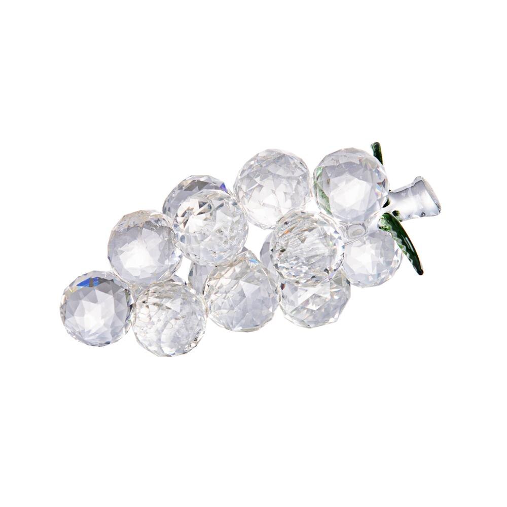 3D Crystal Clear Druif Beeldje Paperweights Fruit Ornamenten Huwelijksgeschenken Decoratie Thuis Kantoor Decoratie