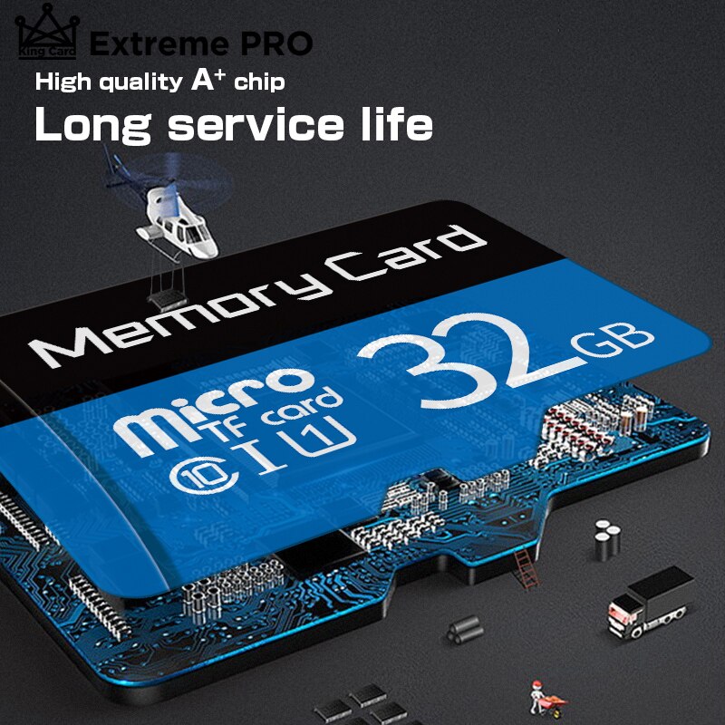 Høyhastighets klasse 10 mikro sd-kort 128gb 32gb 64gb 256gb 16gb sd/tf microsd sdhc/sdxc minnekort til telefon
