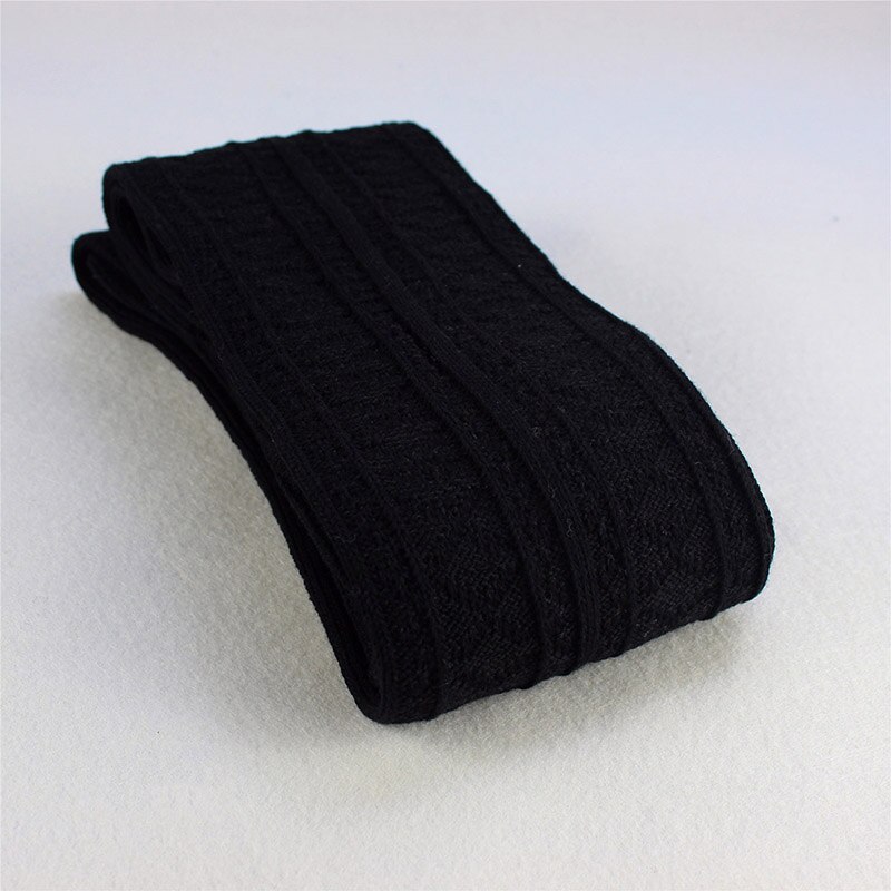 #39 für damen, lange wintersocken im harajuku-stil, knielange socken, warme, einfarbige freizeitsocken für damen: Schwarz