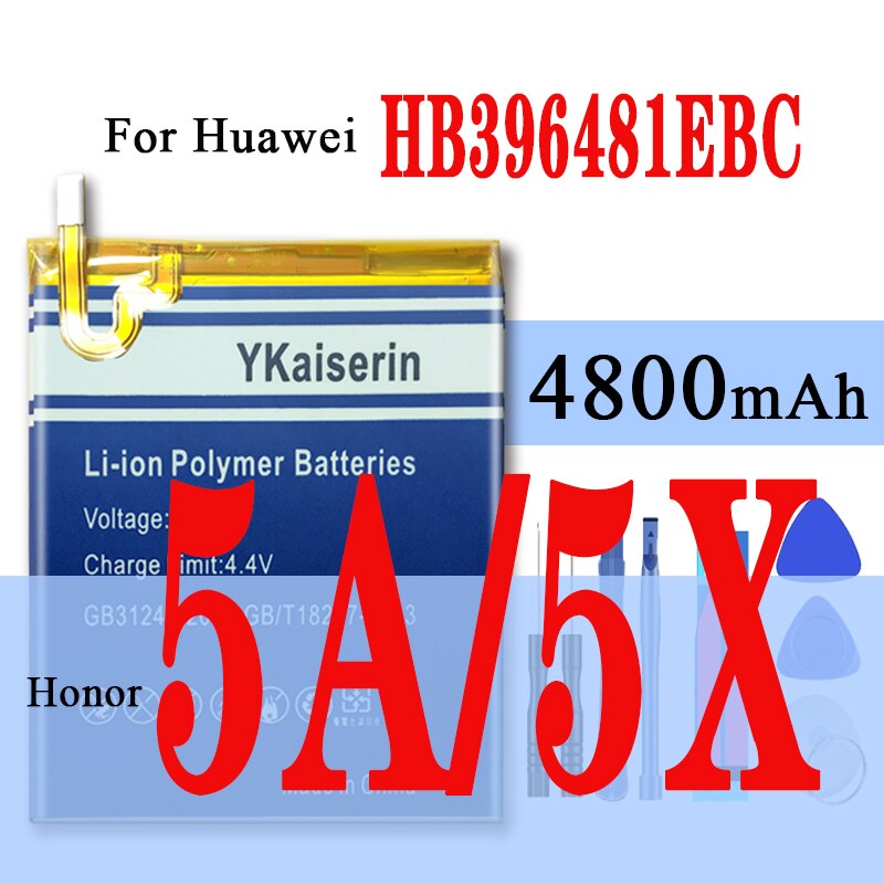 Batterie 4800mAh + outils, pour Huawei Honor 5x KIW-L21 L23 L24 GR5 KII-L21 KII-L22 KII-L23 KII-L03 KII-L05