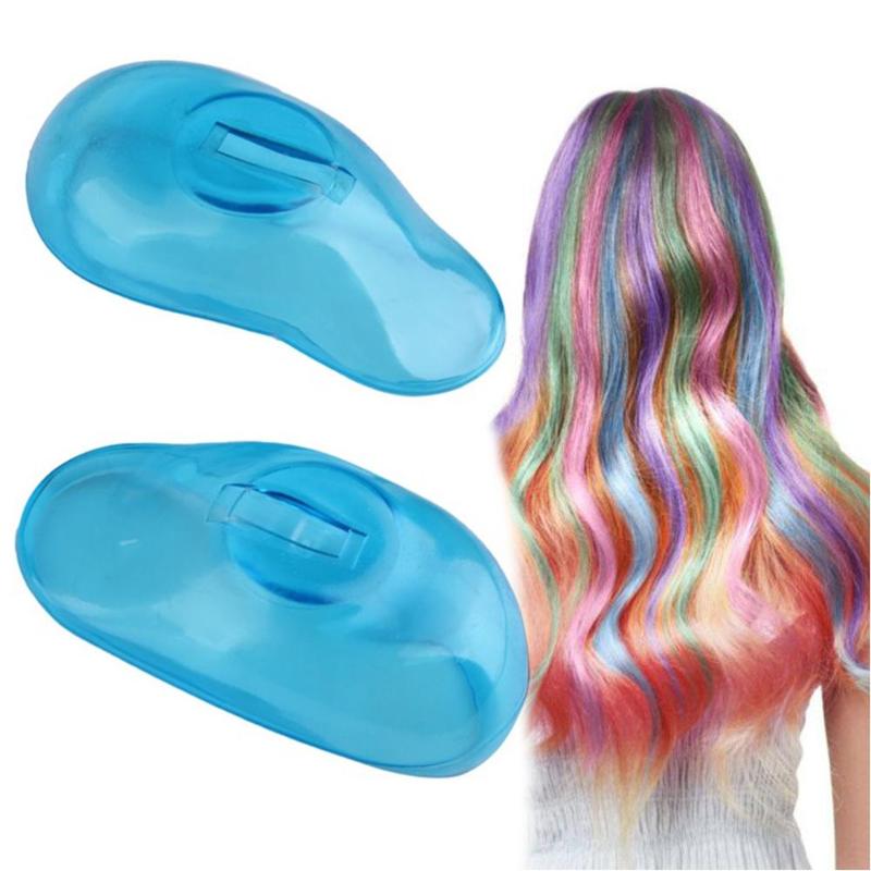 2pcs Clear Ear Covers Shield Universal Barber Earmuffs Protectors Silicone Salon Ear Covering Hair Dying Shield Styling Tools