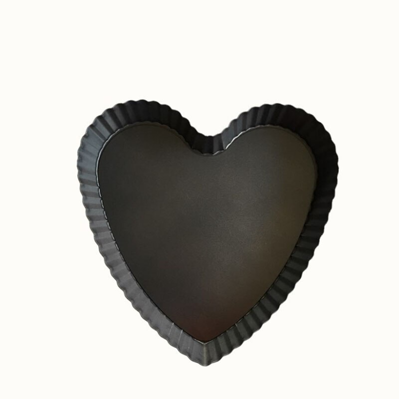 Bandeja para tartas con Fondo extraíble sartén para tartas y quiches 3/4 pulgadas antiadherente redonda/forma de corazón/molde rectangular para Tartas y huevos herramientas para hornear