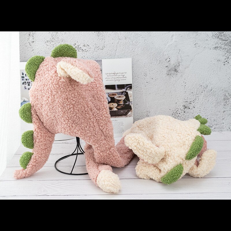 Mode Vrouwen Meisjes Bewegende Oren Hoed Dinosaurus Winter Plus Warme Plezier Multifunctionele Kleding Accessoires 3 Kleuren