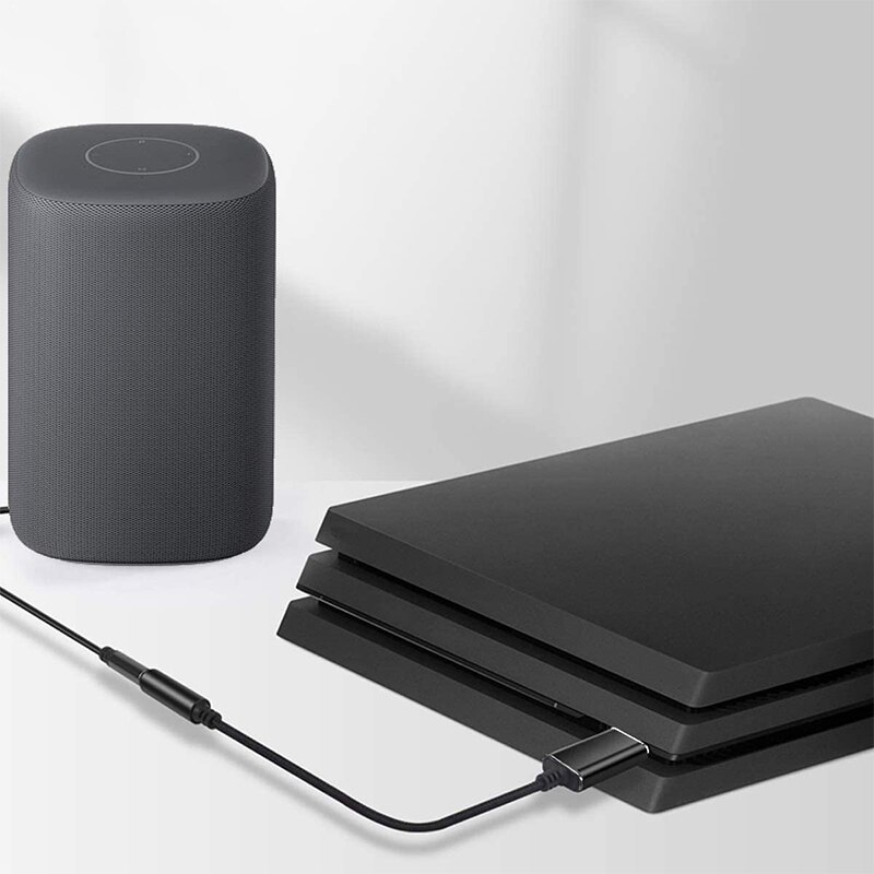 Veggieg-Adaptador USB o tarjeta de sonido externa con conector de micrófono y auriculares de 3,5mm para Windows/Mac/Linux/Pc/portátiles/PS4