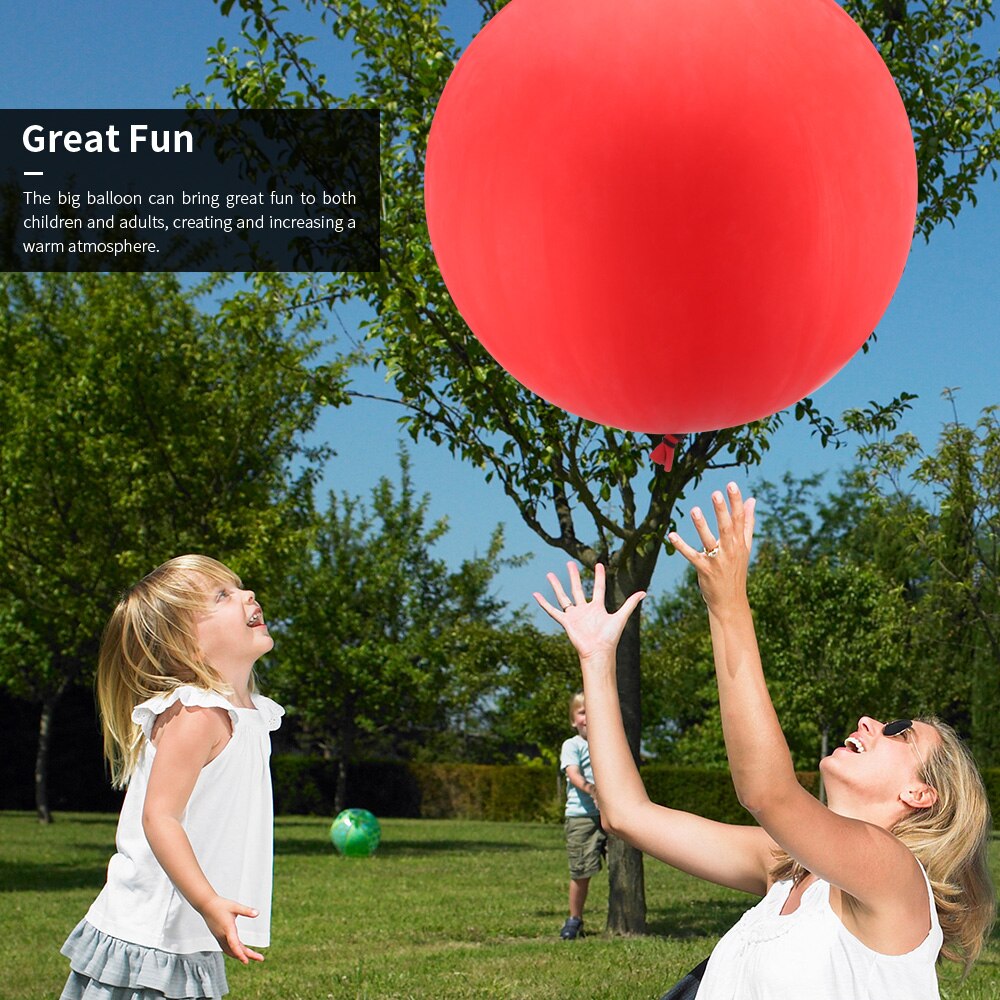 Red Round Large Latex Balloons 72 Inches Wedding Birthday Party Decoration Helium Big Giant Balloons Inflatable Air Ball Toys