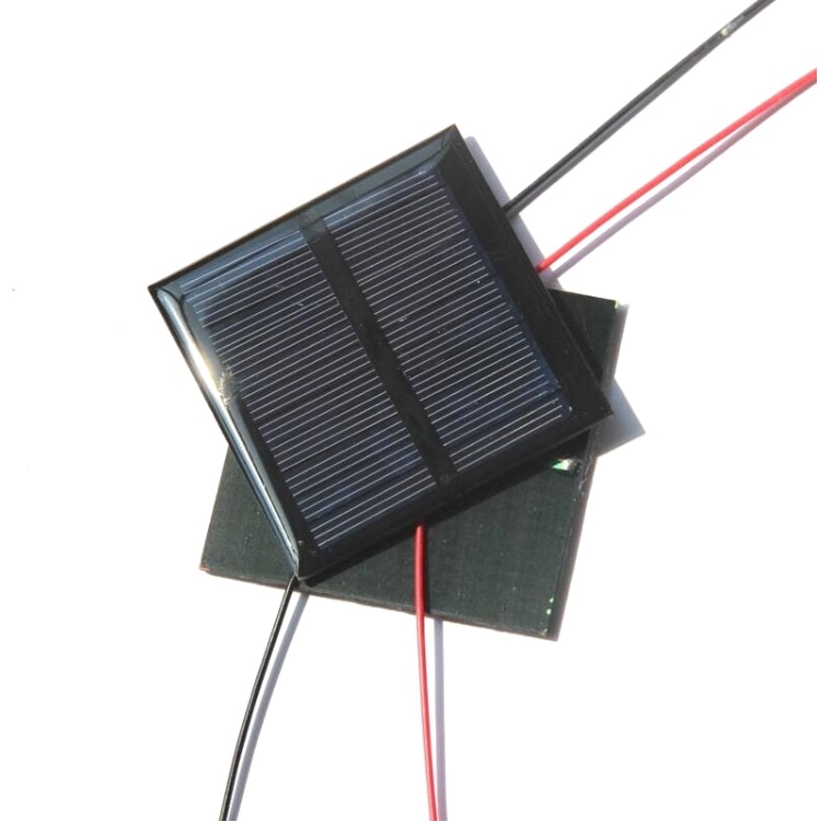 0.6w 5.5v solcelle polykrystallinsk solcellepanel diy solcellepanel lader med 15cm kabel ledningslampe 65*65*3mm