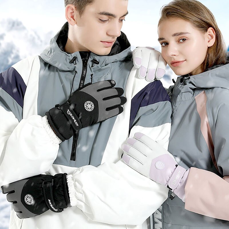 Mannen Vrouwen Ski Handschoenen Winter Outdoor Sport Winddicht Waterdichte Warme Fleece Skiën Snowboarden Handschoenen Volwassen Fietsen Handschoenen