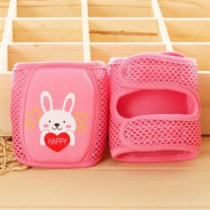 Adjustable Kids Girl Boy Crawling Elbow Infants Toddlers Baby Knee Pads Protector Safety Mesh Knee Pad Leg Warmer Children: rabbit pink