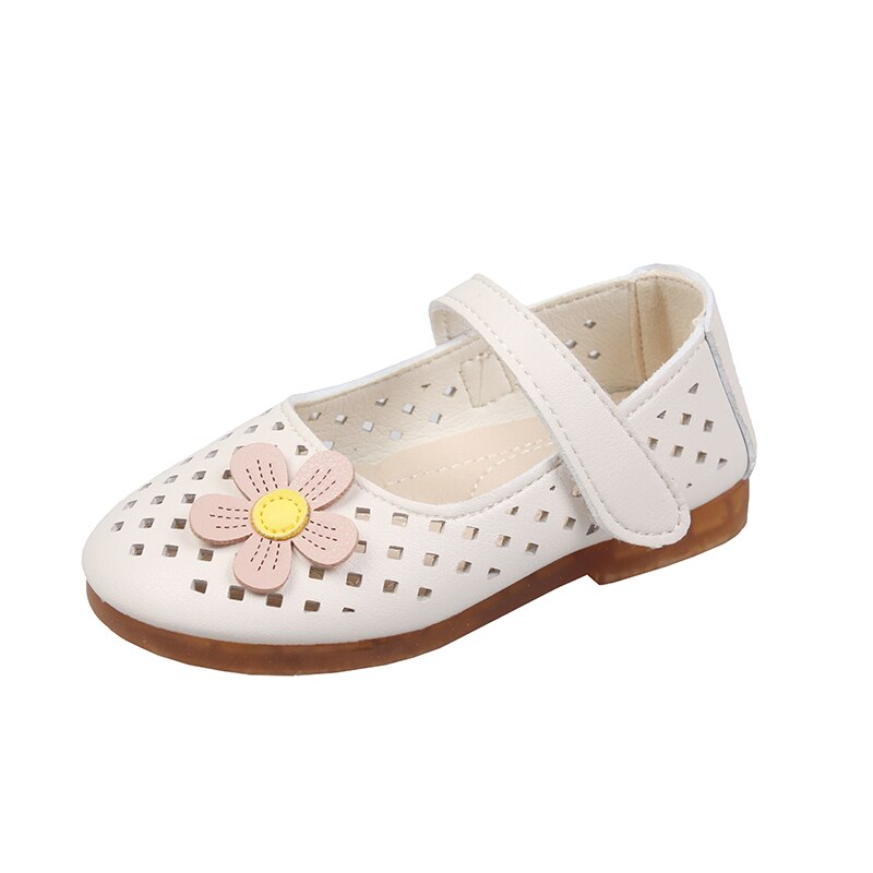 Chaussures de printemps pour filles, plates et respirantes avec des découpes florales, chaussures de princesse pour enfants en bas âge, 21-30,