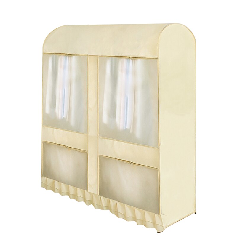 Garment Rack Cover Large Capacity Dustproof Waterproof Clothing Rack Protector with Zipper and Visible Window JW