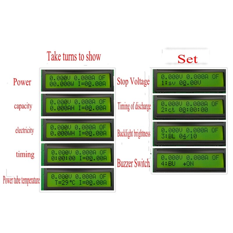 150W 60V 10A Battery Tester Discharge Capacity Tester Meter 12V 24V 48V