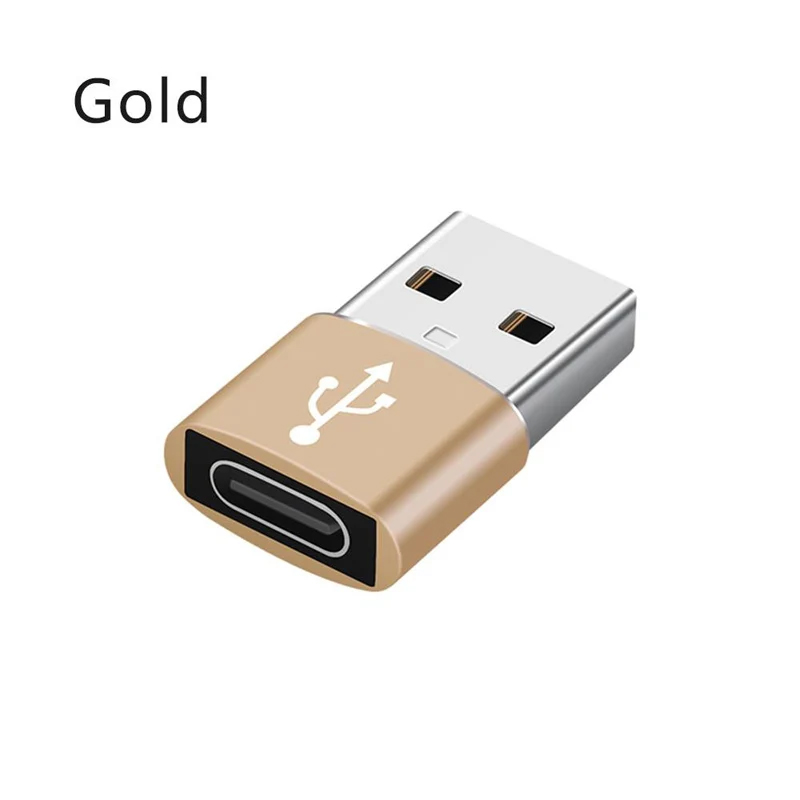 USB 3.0 to USB C 3.1 Adapter Mini Hi-Speed USB Type C Female to USB Type A Male Fast Charging Data Sync OTG Adapter Converter: Gold