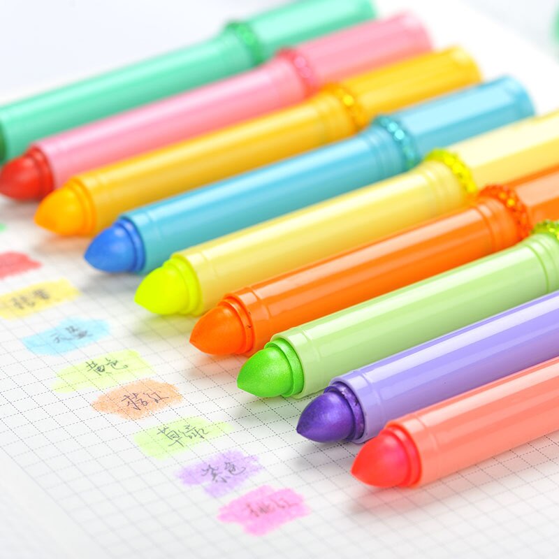 10 farbe Bling Bling Lippenstift Textmarker stift auf wasserbasis kreide Marker Schreibwaren Büro zubehör Schule liefert 6607