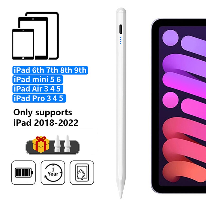 Voor Appelpotlood Afwijzing Power Display Ipad Potlood Pen Voor Ipad 2022 Pro Air Mini Specifieke Stylus: Default Title