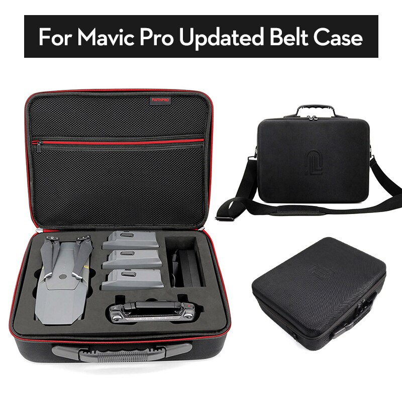 Mavic pro Updated Hardshell Carrying Carbon Fiber Case Waterproof Battery Storage Box DJI Mavic pro Drone (Black)