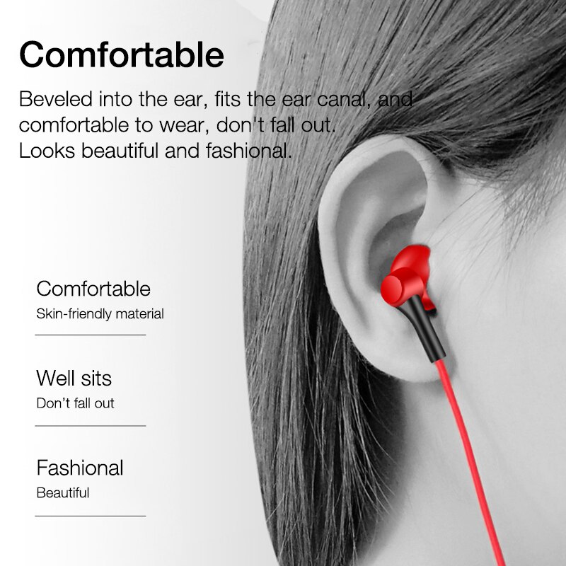 Eardeco oordopjes 3.5mm bedrade koptelefoons sport in-ear mobiele koptelefoon met microfoon bas oordopjes stereo headset voor xiaomi