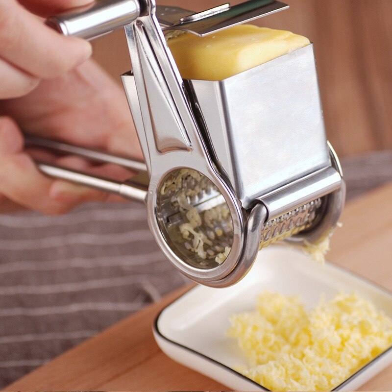 Stainless Steel Multi Purpose Rotary Cheese Nut Spice Grater Chocolate Cutter