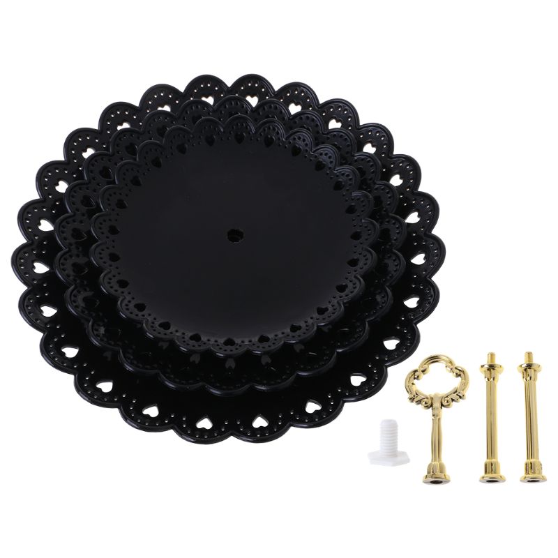 3- laags bruiloft verjaardagsfeest taartbord afternoon tea dessertstandaard fruit snacks display toren