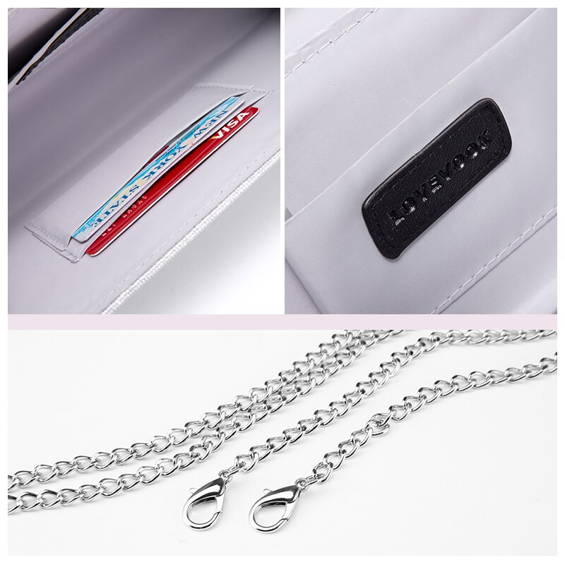 LOVEVOOK femmes sac à main poignée supérieure en cuir PU bandoulière sac de messager femme luxe concepteur sacs de soirée pour dames