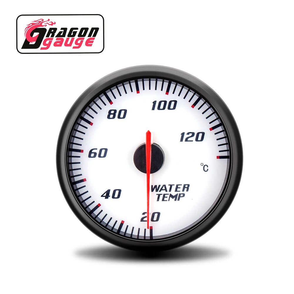 「DRAGON」 60mm Water Temperature Meter Car Temperature Sensor Measuring Range 20~130℃ Factory Sales Car Gauge for 12 Volt Car